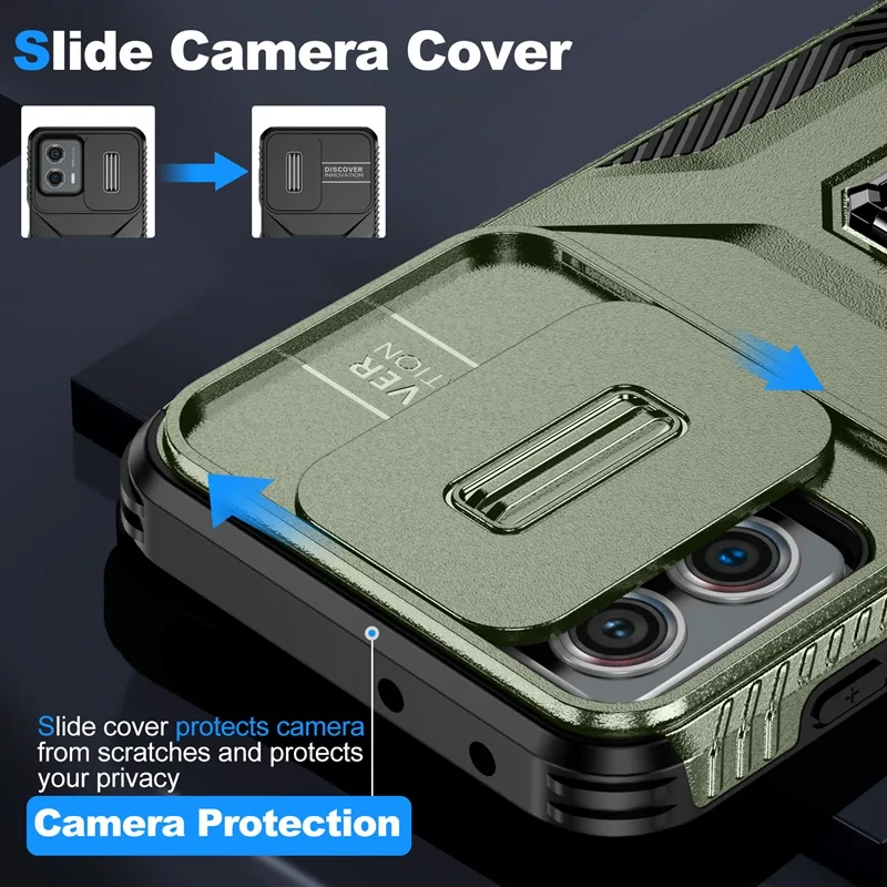 Military Grade Ring Holder Case For Motorola Moto G 5G 2024 MotoG 4G 2023 Heavy Duty Camera Lens Slide Cover Moto G 5G 2023 Case 6