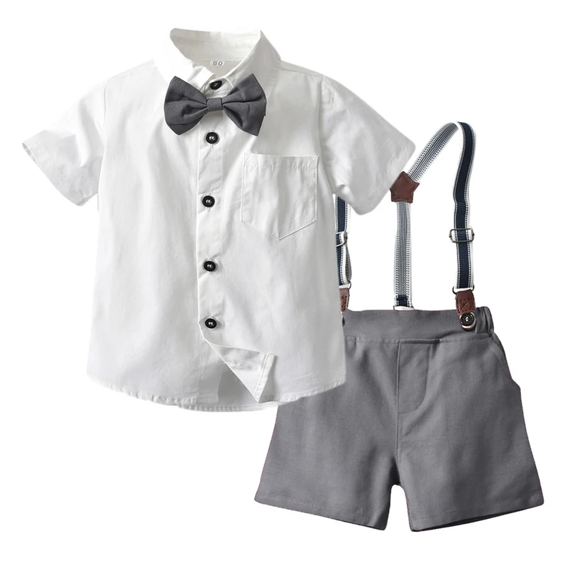New Fashion Baby Boys Outfit Cotton Soft Infant Wedding Gentleman Set