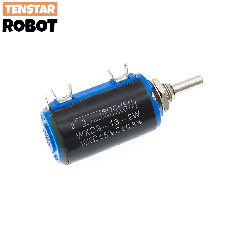 WXD3-13-2W Shaft Dia 100Ohm 1K 10K 100K 101 102 103 104 Ohm Rotary side Multiturn Potentiometer multiturn potentiometer rotary potentiometer electronic components
