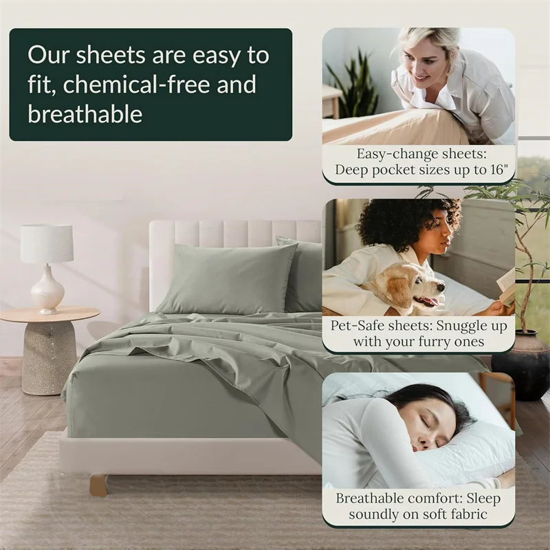 Luxury 100% Egyptian Cotton Bed Sheets Set 1000TC Bedding Set 4/6 Pieces Flat Fitted
Sheet Pillowcase Double King Queen Size 3 Luxury 100% Egyptian Cotton Bed Sheets Set 1000TC Bedding Set 4/6 Pieces Flat Fitted
Sheet Pillowcase Double King Queen Size 3