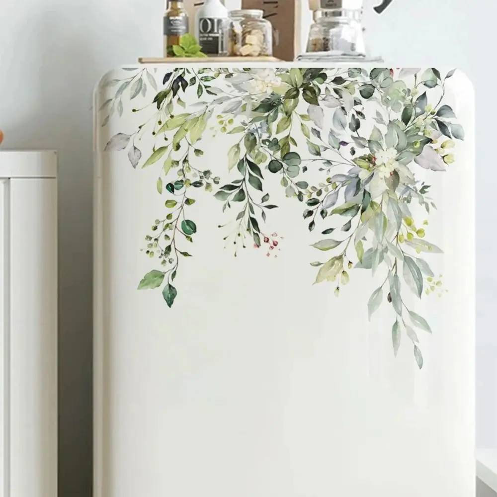 3D Background Decoration Toilet Decorative Wall DIY Home Decor Wall Decals Flower Leaf Sticker Art Mural Plant Toilet Sticker