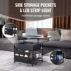 Lift Top Coffee Table 35.3" Round Coffee Table for Living Room Black 4