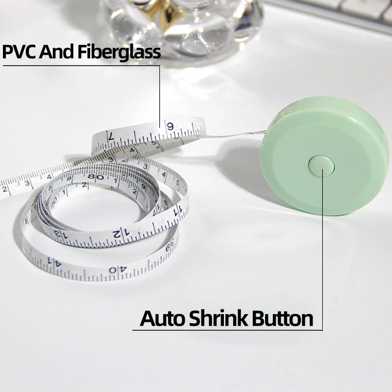 1.5M/2M Tape Measure Retractable Body Measurement Tape Measuring Ruler Double Sided Metric Meter Ruler Measuring Tools 60/79inch tape measure measuring tape
