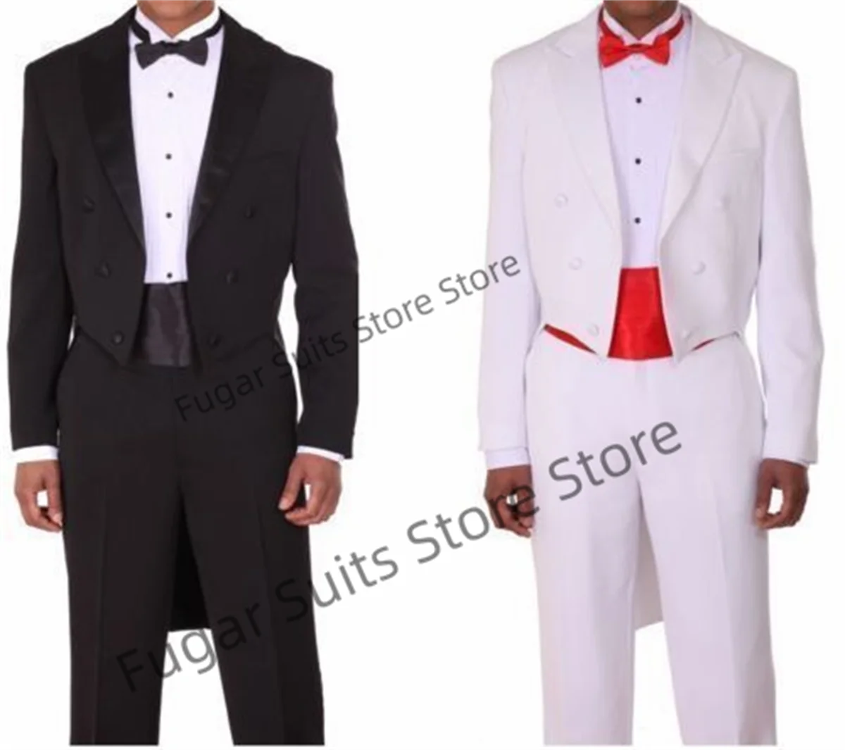 Prom Suits For Men Fashion Long Slim Fit Double-breasted Wedding Groom Tuxedos 2 Pieces Sets Classic Male Blazer Ropa Hombre