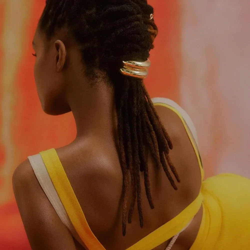 Stainless Steel Glossy Dome Pony Cuff Bubble Hammered Arch Elastic Band Ponytail Holder Headband Hair Clip Accessories Jewelry