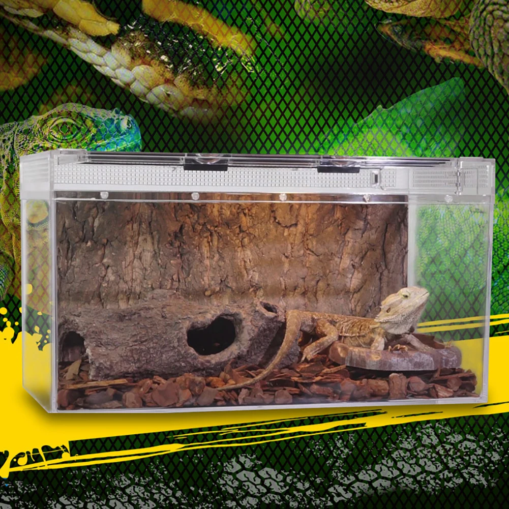 Title 2, Reptile Feeding Box Transparent Acrylic Reptile...