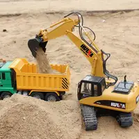 HUINA 1/14 15CH Remote Control RC Excavator Car Truck With Light Sound 350 RTR 2.4GHz Battery Outdoor Toys Boys Gift TH18042 2