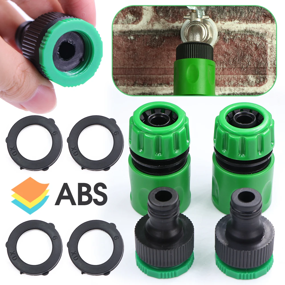 

Garden Water Hose ABS Quick Connectors 1/2'' Tubing Coupling Adapters End Double Male Hose Coupling Joint Drip Watering Fittings