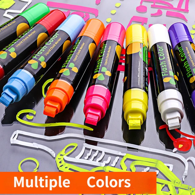 Liquid Chalk Marker Pens Washable & Wet Erase Color Chalk Makers for  Blackboards - AliExpress