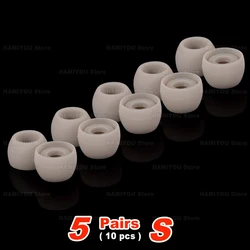 Silicone Noise Reduction Earbud Tips - Soft and Comfortable Replacement Earplugs (Grey S 5 pair)