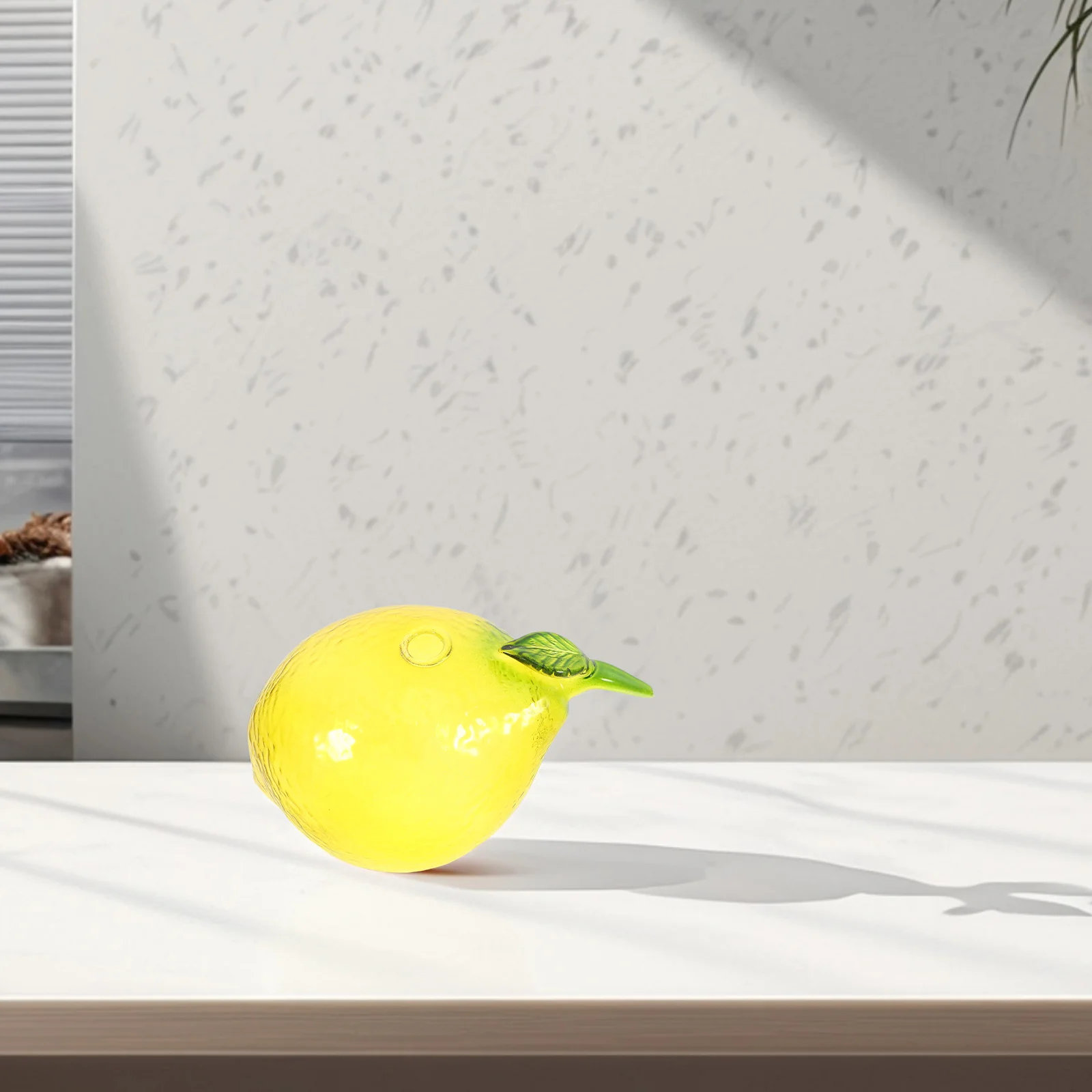 Glass Lemon Vase for Home Decoration Artistic Fruit Shaped Flower Vase Mini Glass Decor Vase for Kitchen Dining Room Flower Arra 5