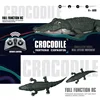 RC Boat Ship Toy Simulation Crocodile Head 2.4G Remote Control Joke Alligator Decoy Electric Toys Summer Water Spoof Toys Gift 4