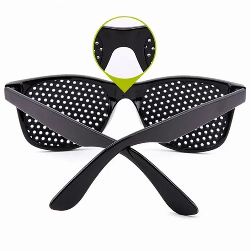 Occhiali correttivi indossabili per la cura della vista Miglioratore stenopeico stenopeico Occhiali con foro stenopeico Protezione per gli occhi anti-fatica Oculos De Grau - immagine 4