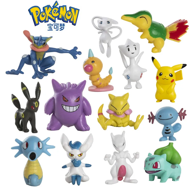 thumbnail image 1 of Figuras de anime de Pokémon Pikachu Charizard Mew Gengar Mewtwo Pocket Monster Collection Figuras de dibujos animados Modelo de acción Juguetes Regalo para niños, 1 of 5