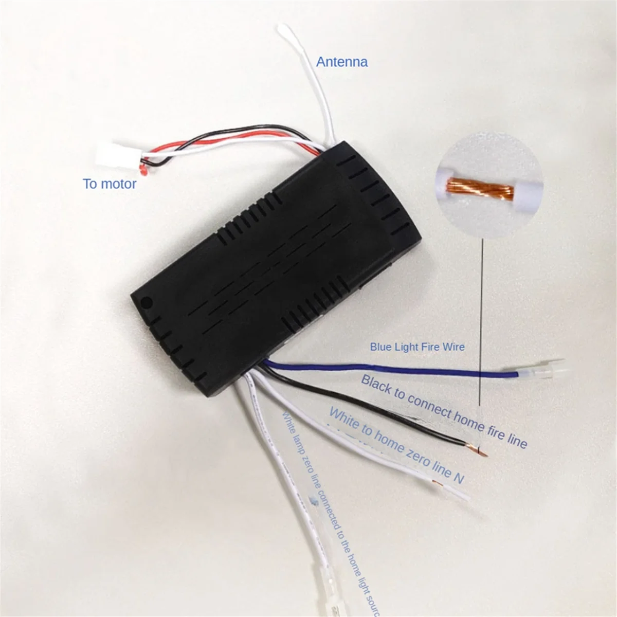 Universal Ceiling Fan Remote Control Kit Replacement 6-Speed Timing Remote DC Ceiling Fan Light