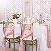 Set of 10 Like Chiffon Chair Sashes Wedding Chair Decoration For Aisle Decorations Party Banquet Event Baby Shower，17x250cm Long 3