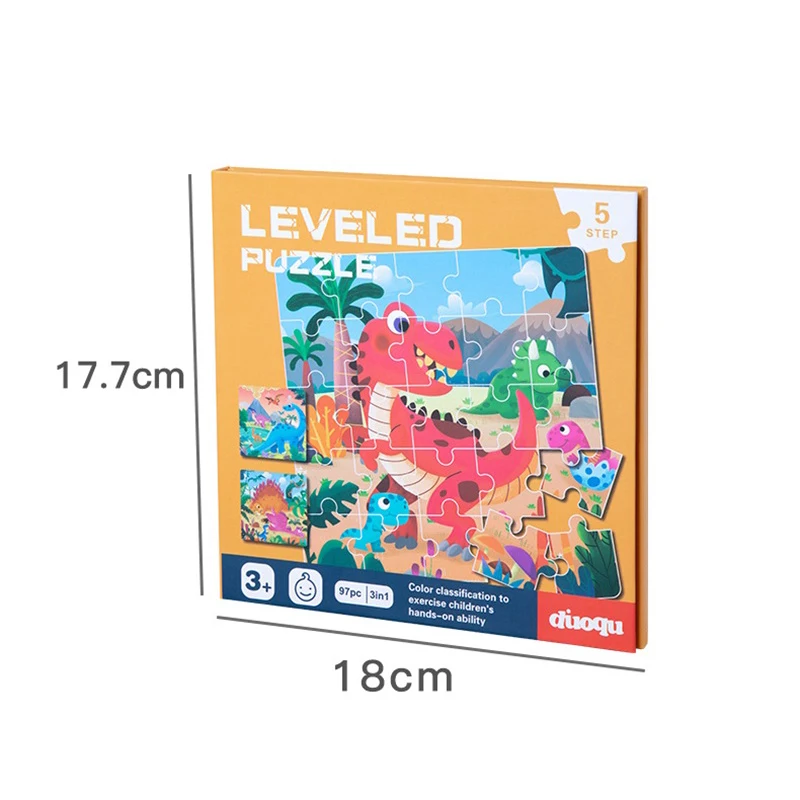 Montessori Kids Toys Magnetic Advance Educate Book 3-In-1 Fruit Animal Marine Dinosaur Cognitive Early Education Puzzle Play 6