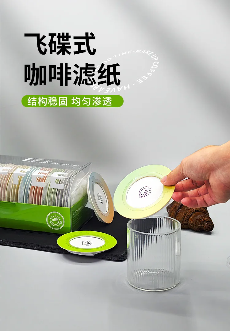 Description Picture 2 of itemCoffee Filter Paper Flying Saucer Shape Hanging Ear Filter Paper Hand Brewed Coffee Powder Disposable Filter Paper