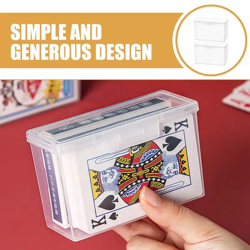 Sanwuta 2 Pcs Travel Card Games Case Playing Card Case EVA Hard Protective Storage Carrying Bag For Classic Playing Box Not Including Cards(Black