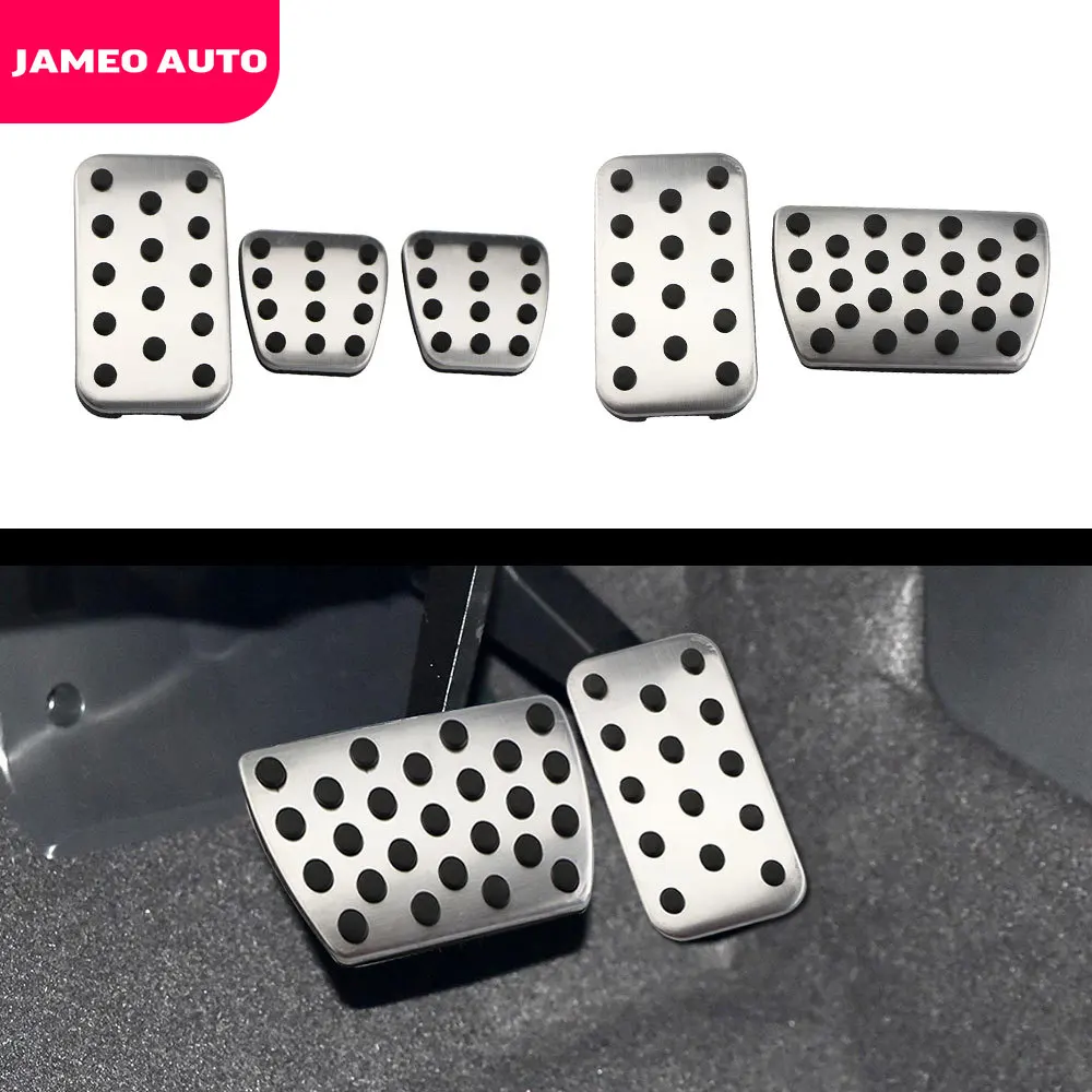 Jameo Auto Stainless Steel AT MT Car Pedals Car Pedal Cover Fit for