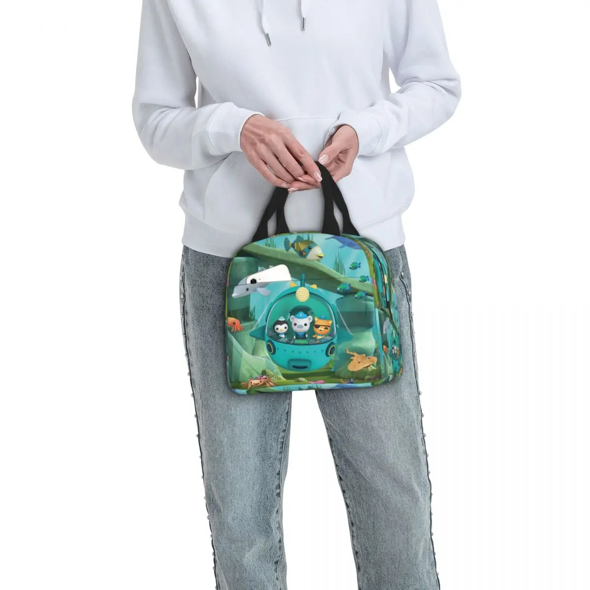 Cute The Octonauts Insulated Lunch Bags Thermal Bag Reusable Animal Cartoon Large Tote Lunch Box Men Women College Outdoor