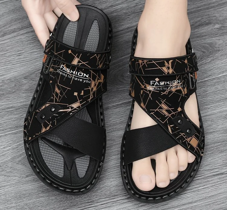 Men's Soft Open Toe Platform Sandals For Beach_voghion.com