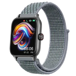 Versatile Nylon Loop Band - Premium Smartwatch Strap, 20mm/22mm for 22mm (66 Thermal Lime)