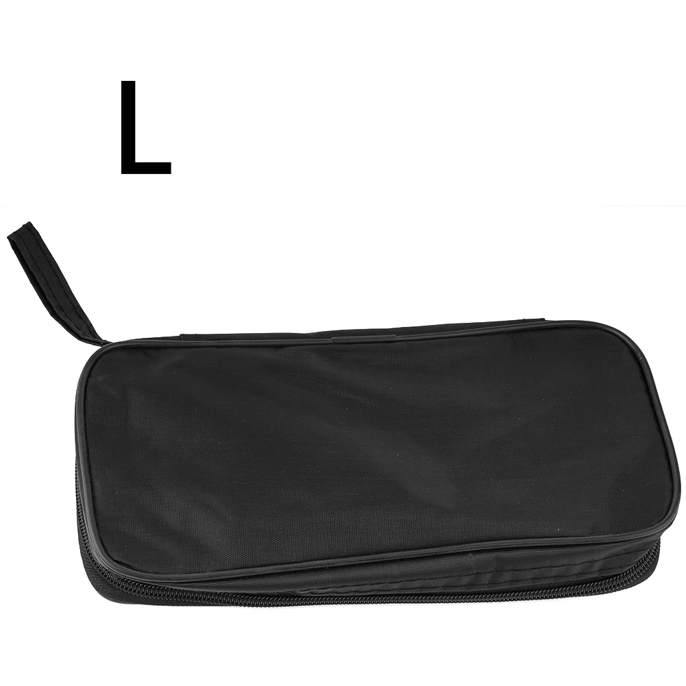 

1pcs Black Multimeter Bag Digital Multimeter Black Cloth Durable Waterproof Shockproof Soft Storage Bag Testing Working Supply