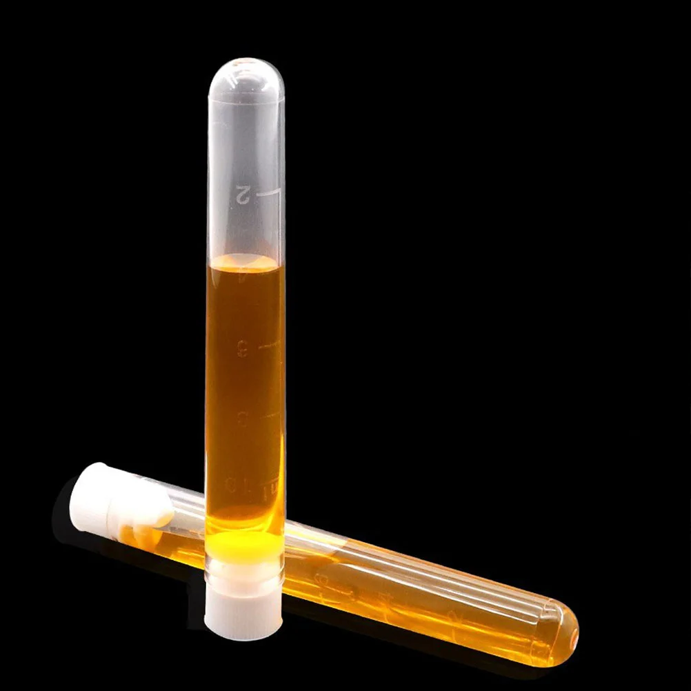 

50pcs Test Tubes Plastic Tubes Storage Containers Chemistry Experiment Equipment