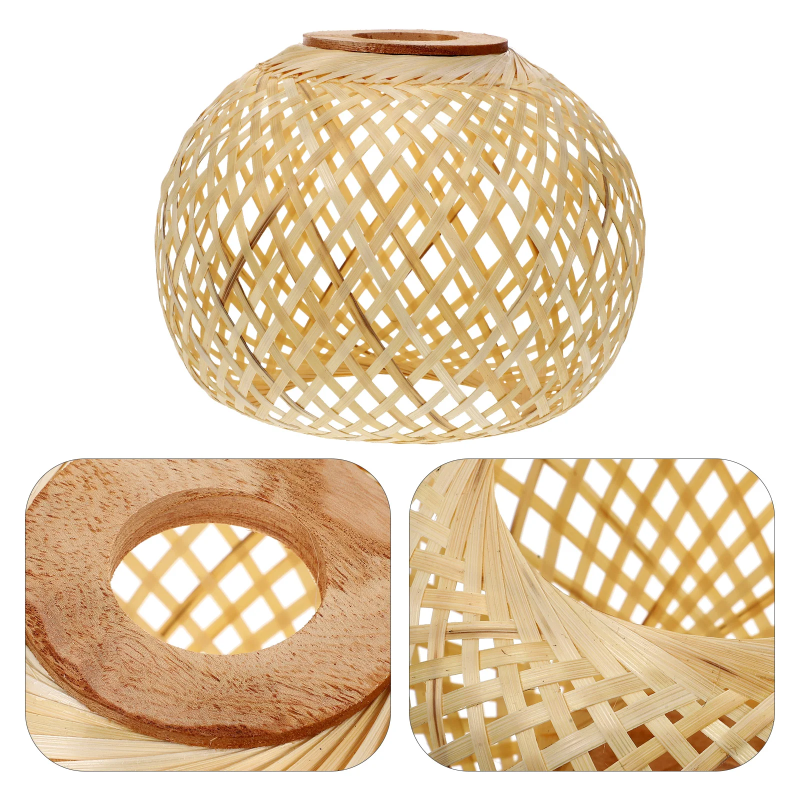 

Lamp Shade Light Shades Pendant Bamboo Woven Cover Lampshade Ceiling Hanging Rattan Wicker Rustic Chandelier Lampshades