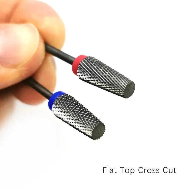 HYTOOS Flat Tapered Cross Teeth Bit 3/32 Carbide Nail Drill Bits Remove Gel Manicure Cutter Electric Drills Nails Accessorie nail drill bit,electric nail drill bit,manicure drill bit