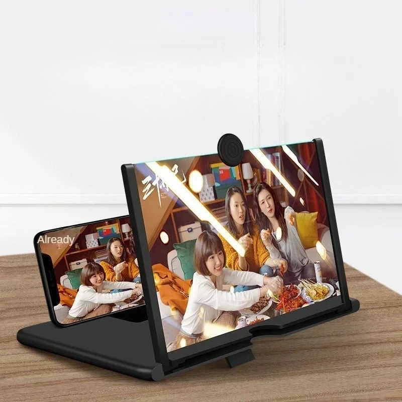 10/12/14Inch 3D Screen Amplifier Mobile Phone Screen Video Magnifier for Smartphone Enlarged Phone Stand Bracket Mobile phone screen amplifier