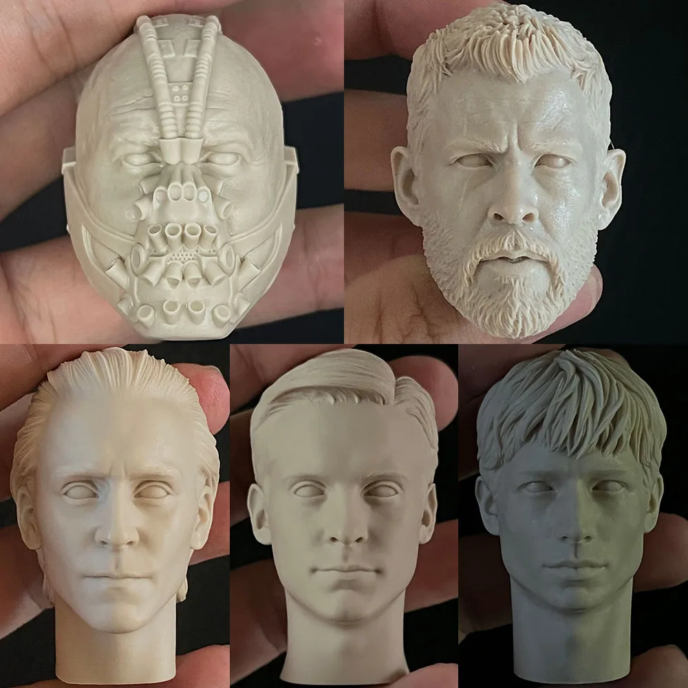 Auf Lager unbemalen Superhelden Kopf schnitzen Stadt Verteidiger B 