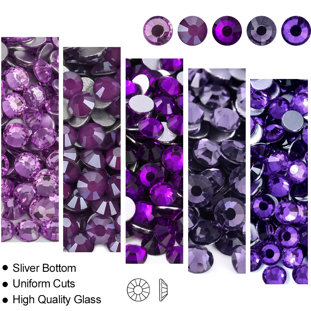 Jonquil Non HotFix Rhinestones Crystal Strass Manicure Accessories Glass Nail Ar