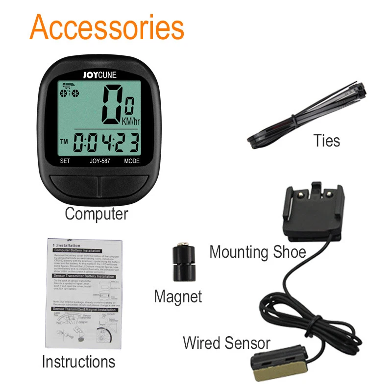 Bicycle Computer Wired Speedometer Odometer Stopwatch Speedometer Watch Bicycle Cycling Speed Counter Bicycle Code Accessories
