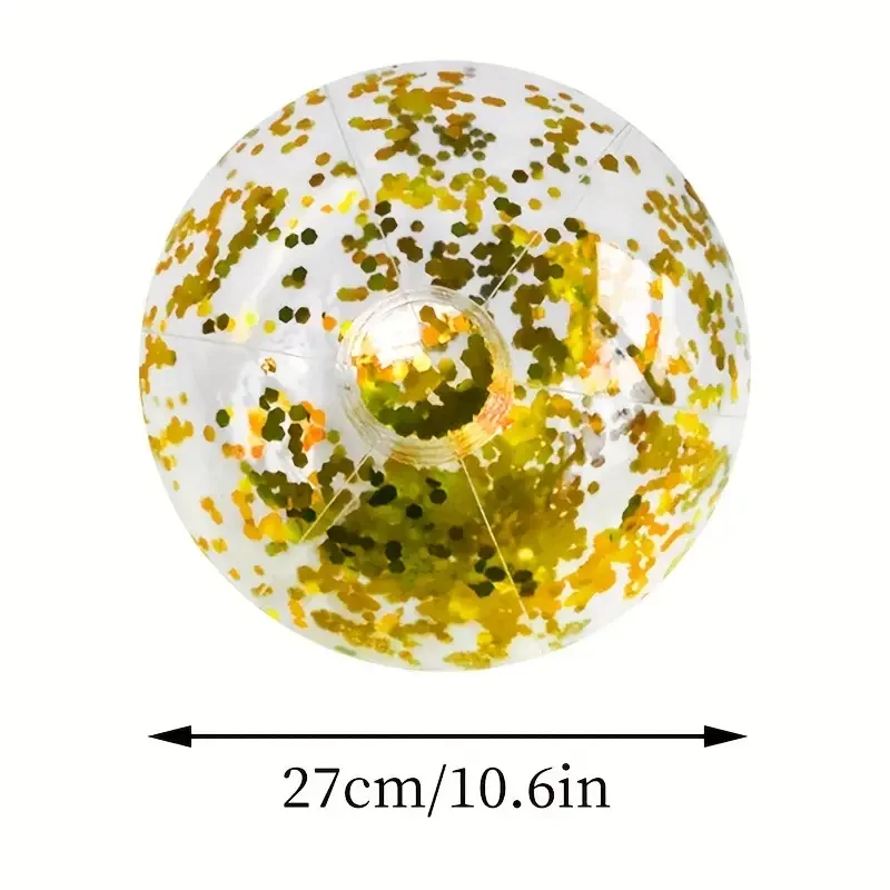 Water Toys 1pc Inflatable Glitter Ball for Beach and Photo Props