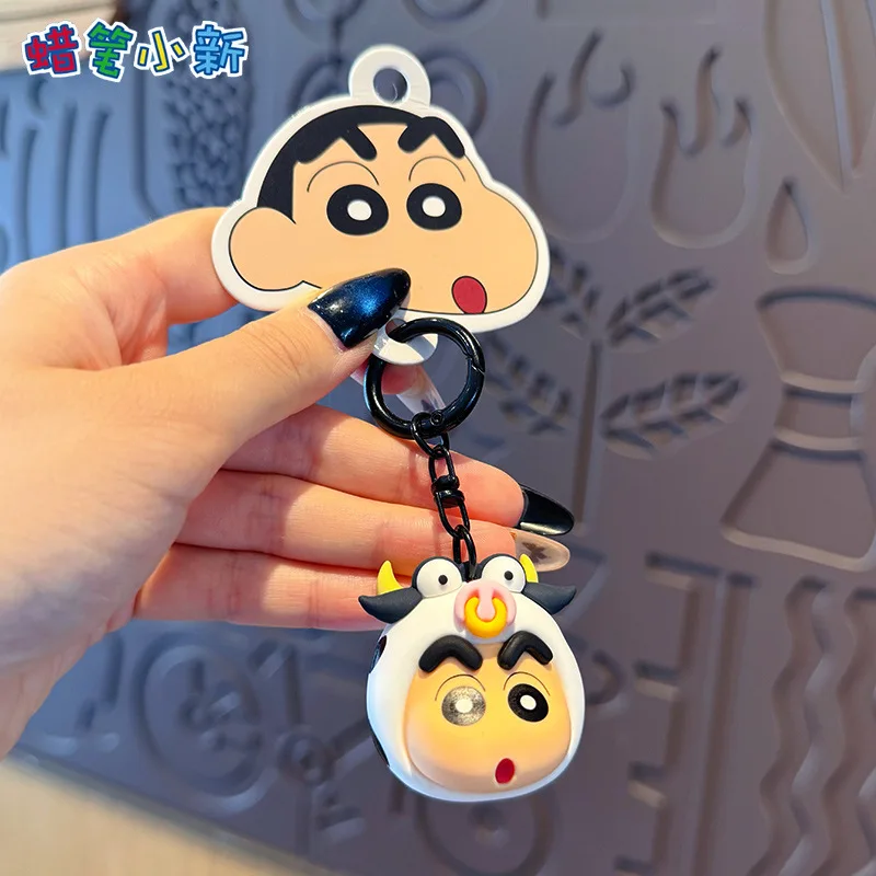 Portachiavi Crayon Shin-chan Miyako Noharra, cartone animato, design accattivante, alla moda, per coppie, accessorio per zaino studentesco - immagine 5
