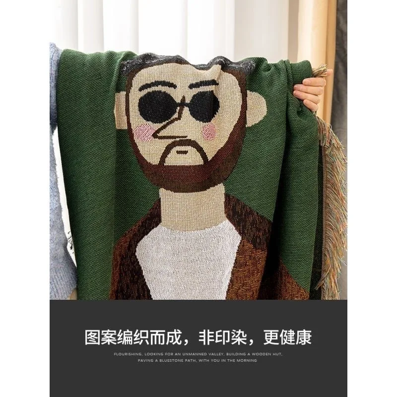 Cartoon Uncle and Loli Cover Towel Four Seasons Multi-functional Blanket Sofa Towel Camping Picnic Essential Equipment 2