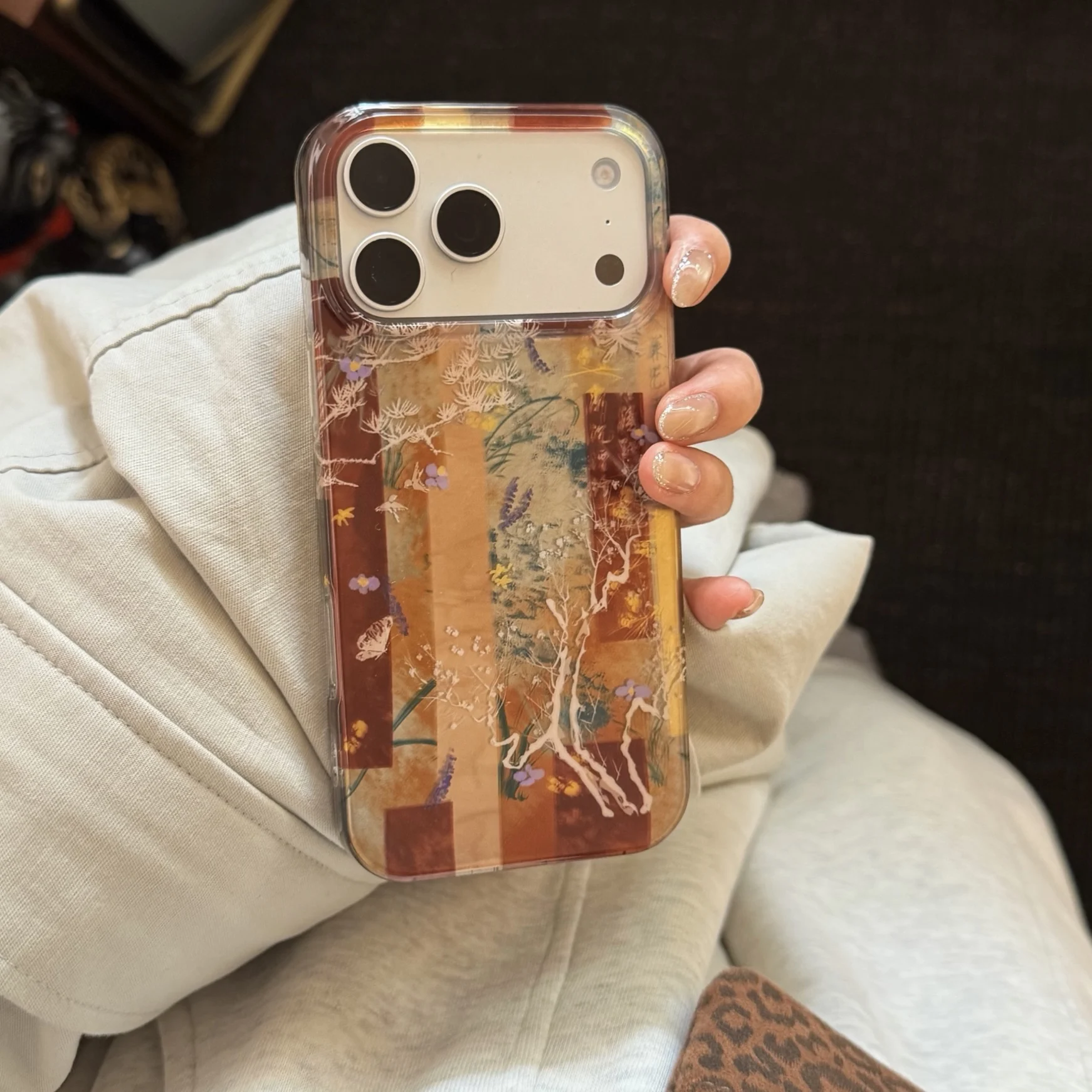 Oriental Artistic Floral Retro Plant & Butterfly Phone Case Cover