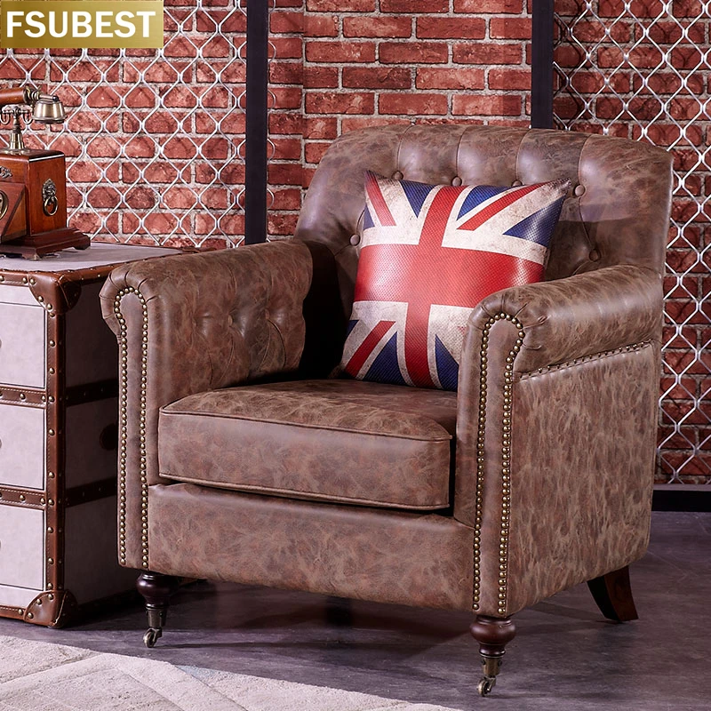 

FSUBEST Classic Button Tufted Single Sofa Canape Divano Divani Sofy Mueble Meble De Salon Maison Furniture Living Room