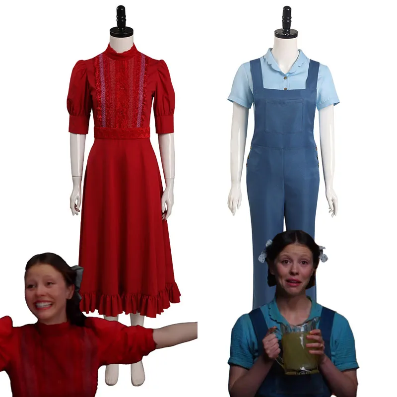 

Костюм для косплея с жемчугом из фильма, синий комбинезон, красное платье, наряды, карнавальный костюм, одежда для взрослых женщин, для ролевых игр