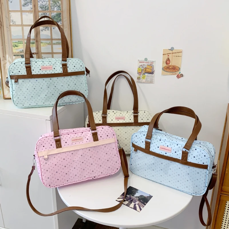 New Original Design Girl Sweet Y2k Ita Bag Cute JK Uniform Ulzzang Shoulder Bag Daily Commuting Casual Polka Dot Women's Bag