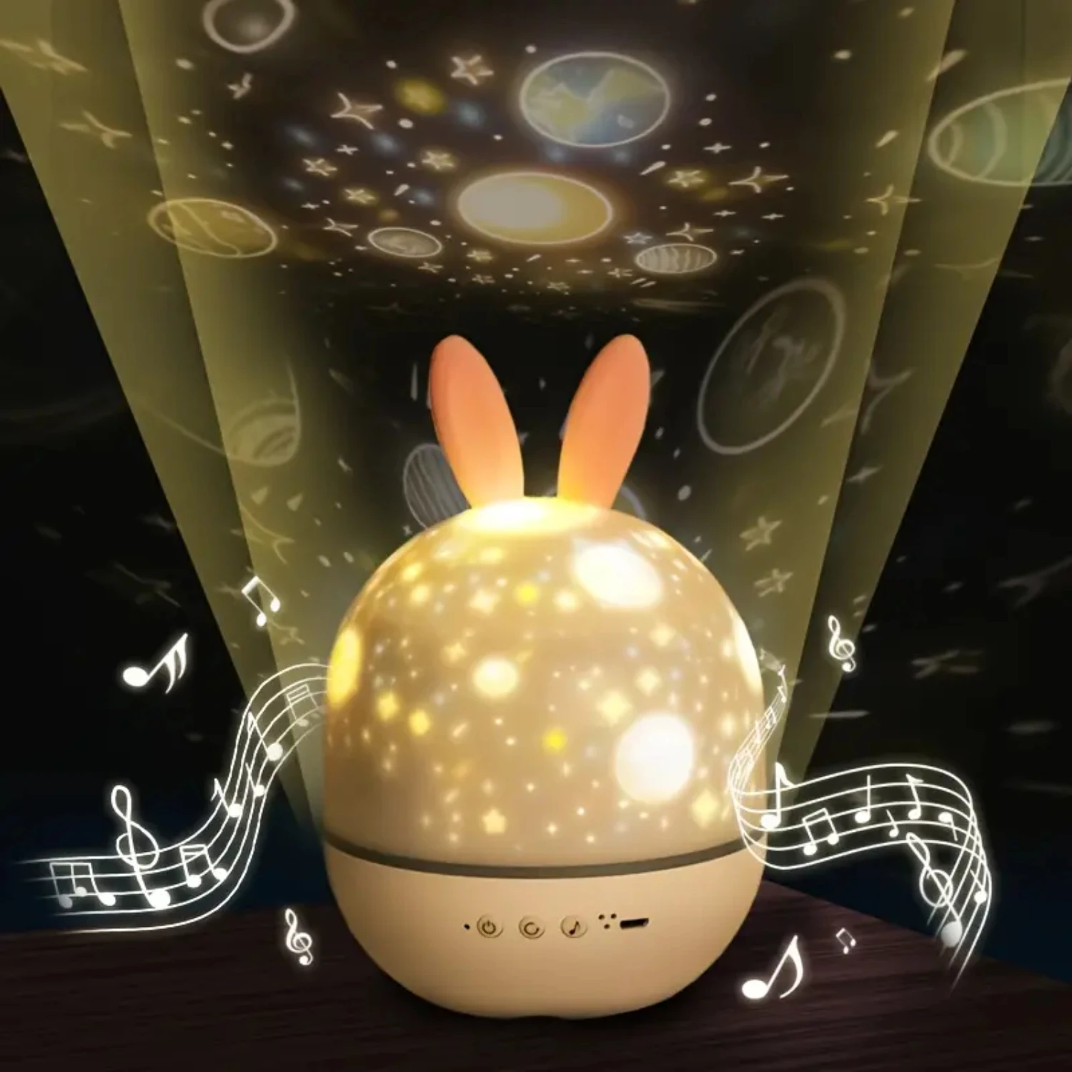 Beautiful and stunning Gypsophila and star projection remote control music box-DIY music projector with projector lamp, perfec