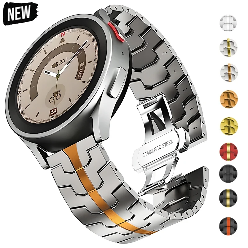 Cinturino In Acciaio Inossidabile Di Lusso Per Amazfit Falcon T-Rex Ultra Gtr 4 3/3 Pro 2 2E Cinturino Da Uomo Per Huawei Watch 4 4 Pro Gt3 Pro 46