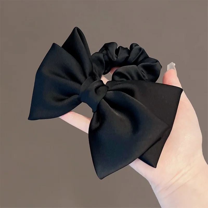 Vintage Französisch Große Haar Bogen Krawatten Krallen Elegante Einfarbig Großen Bogen Haar Clip Satin Schmetterling Bogen Haarnadel Mädchen Haar zubehör – Detail 13