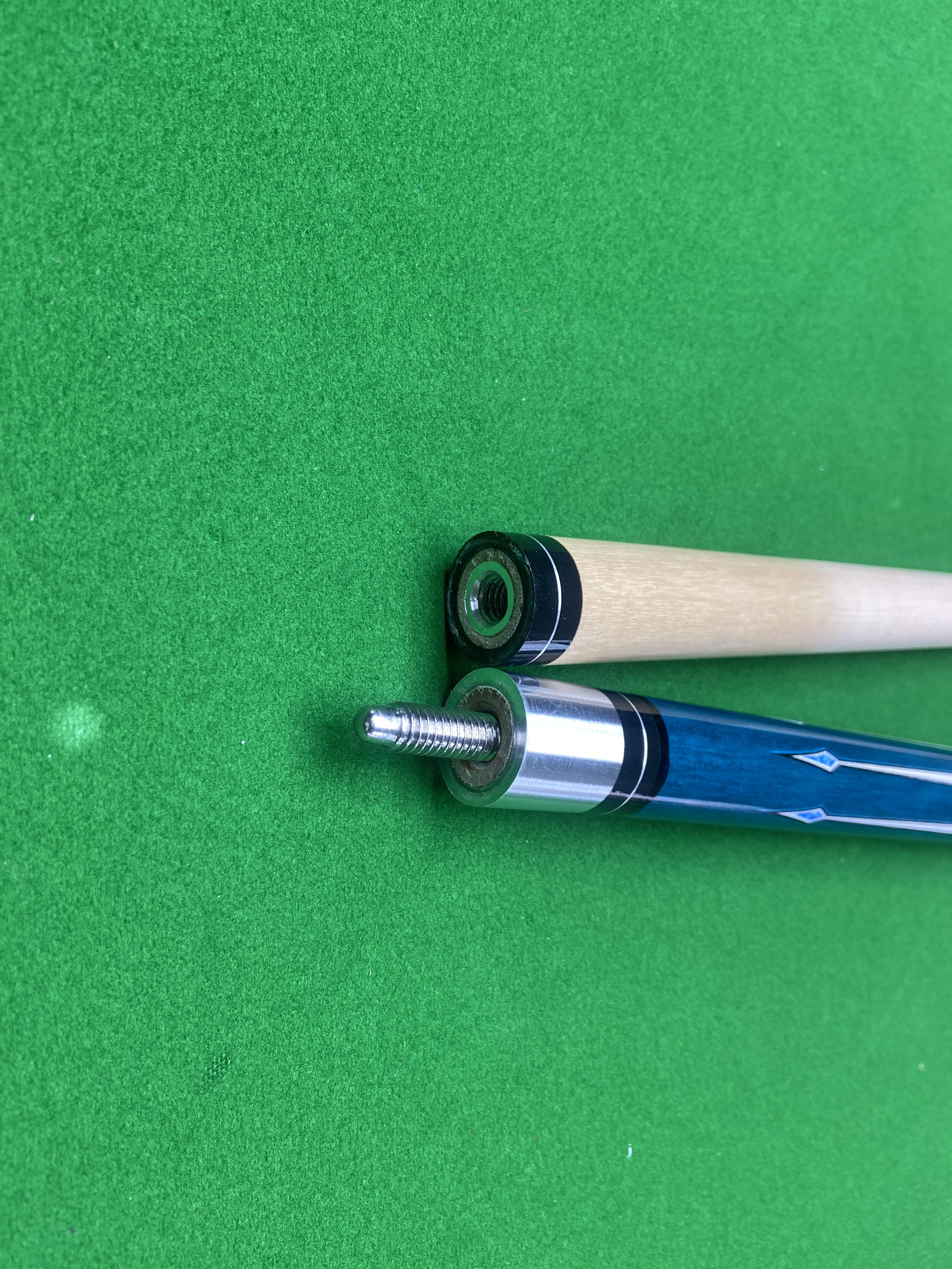 Premium Maple Cue Stick for Carom and Nine-ball Billiards 12.75mm Tip Durable and Solid with Unique Cane Elements