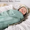 120*120cm Muslin Bamboo Baby Blanket Soft 2 Layers Newborn Swaddle Wrap Bath Towel Blanket Infant Sleepsack Stroller Cover 0-36M 5