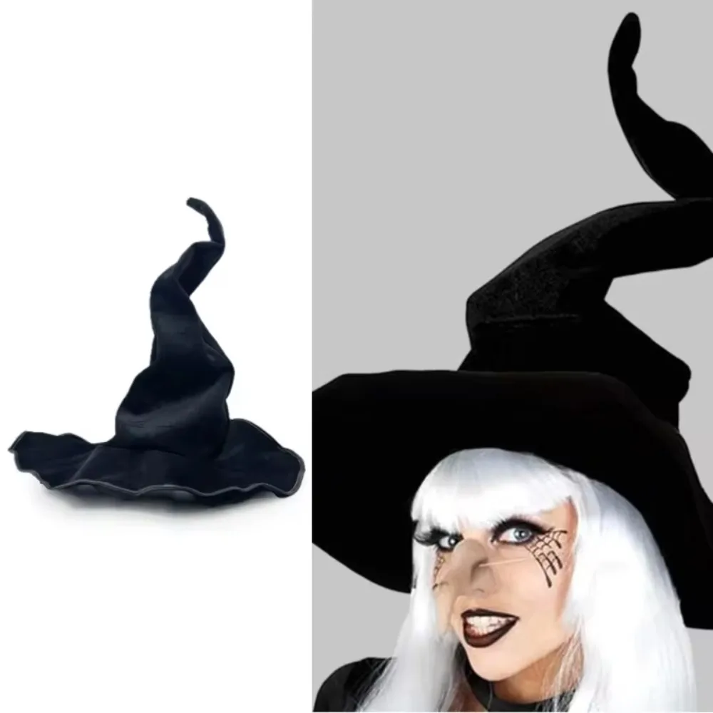 Halloween Witch Hat Party Hat Knitted Caps Wool Knit For Party Cosplay