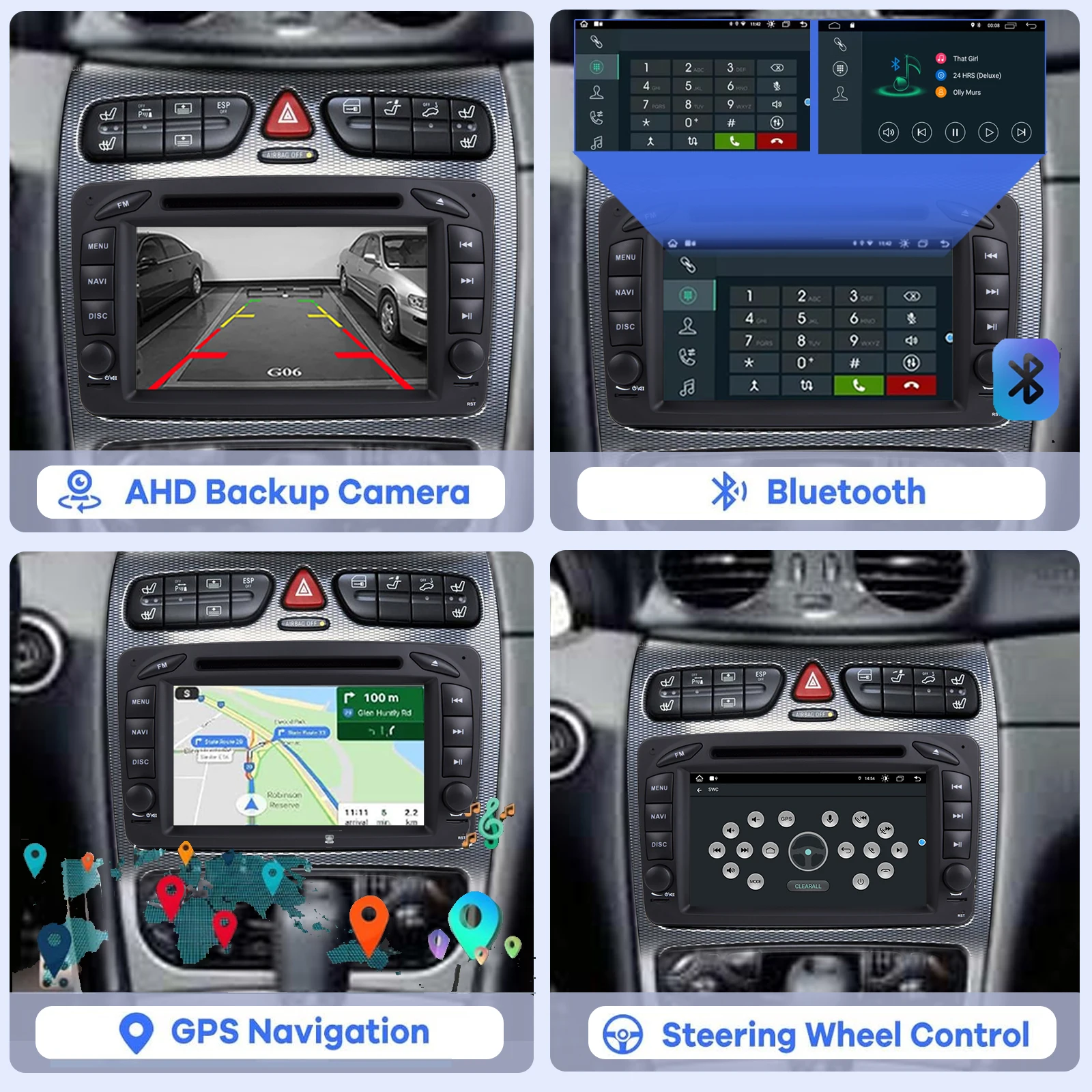 Android Car Radio for Mercedes Benz CLK W209 W203 W463 W208 W210 Multimedia Play