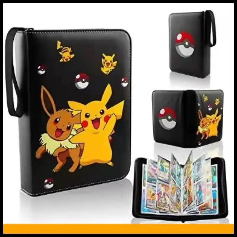 Classeur d'affichage de cartes à jouer Pokemon, album photo Pikachu, carnet  de cartes, protecteur de lettres, dossier de livre, GX, VMAX, EX, 200-400  pièces 